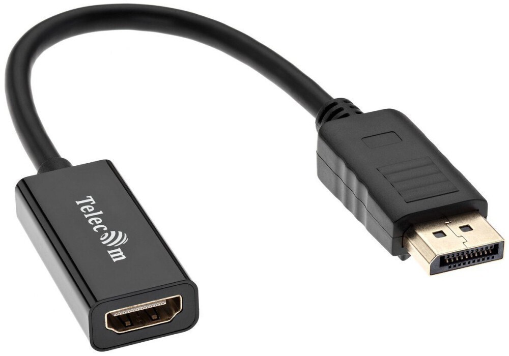 Переходник DisplayPort(M)-> HDMI(F); Telecom (TA553); 0,2 м; черный