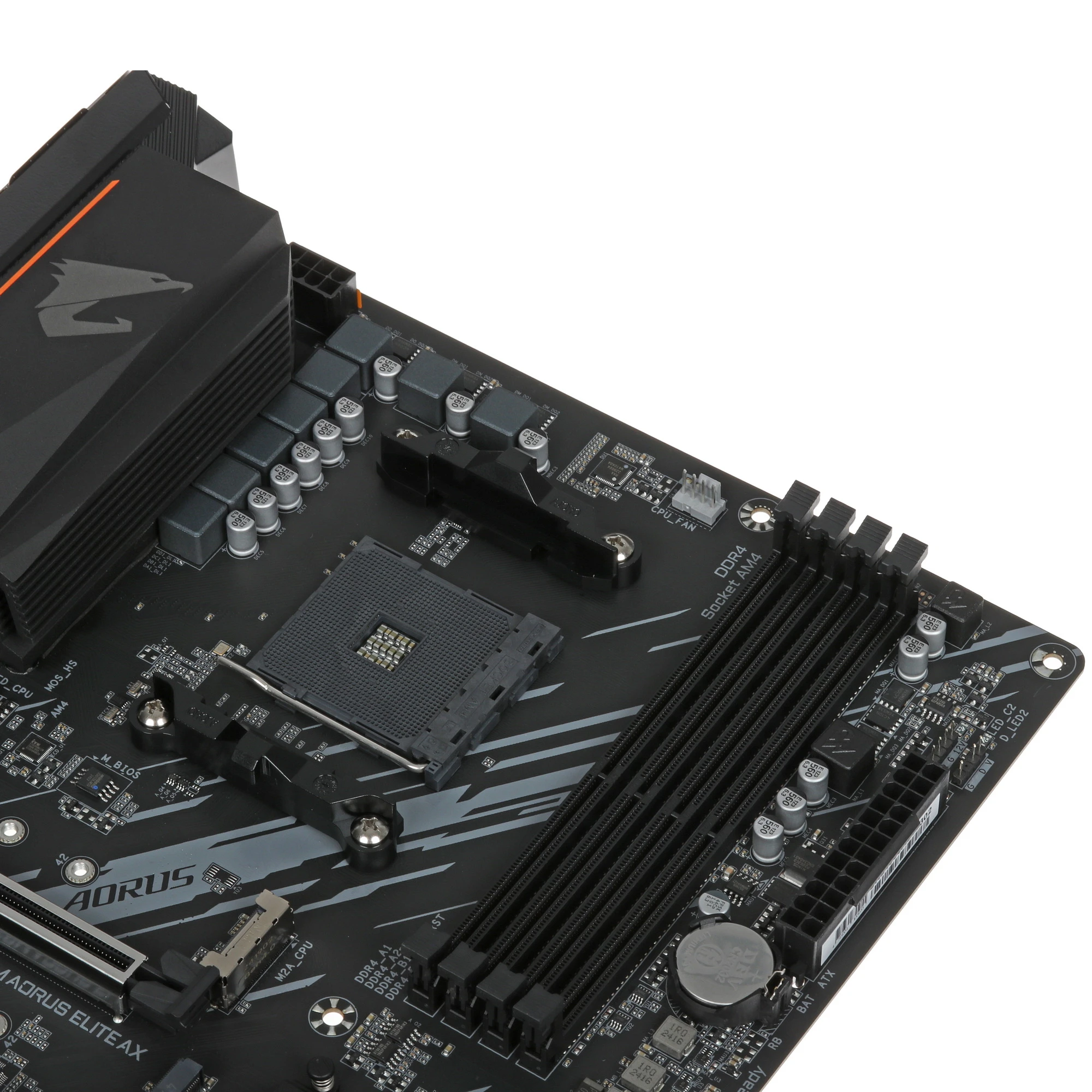 Материнская плата Gigabyte B550M AORUS ELITE AX; Socket AM4; mATX; AMD B550; 4хDDR4(4733); 2xPCI-E x16; 1xPCI-E x1; 1xDVI; 1xHDMI; 4(SATA 6Gb/s); 7.1