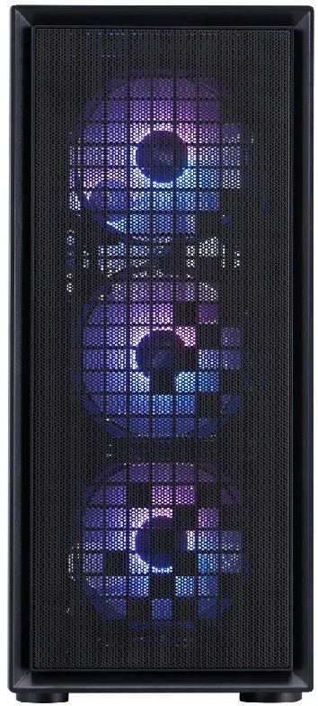 Корпус 1STPLAYER Go6 ARGB (Go6-BK-4F7), черный, ATX, Mid-Tower, ARGB, 4 x 120 мм, 1 x USB 2.0, 1 x USB 3.0, 1 x USB 3.2 Gen 1 Type-C