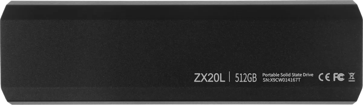 Внешний SSD 512 ГБ Netac ZX20L (NT01ZX20L-512G-32BK); USB 3.2 Type C; чёрный