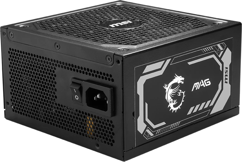 Блок питания 1000 Вт MSI MAG A1000GL PCIE5 12VHPWR (306-7ZP9B11-CE0); 1x24 pin; 2x8(4+4) pin; 12xSata; 4xMolex; 4x6+2-pin PCI-E; 80+ Gold; отстегивающ