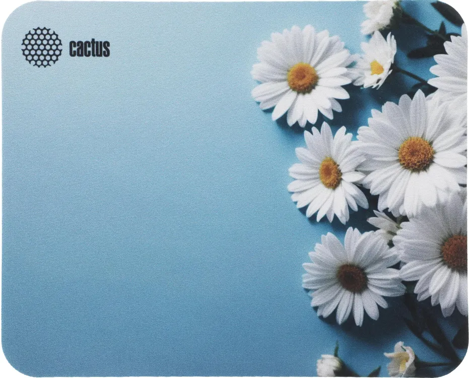 Коврик для мыши Cactus Daisies (CS-MP-D07S***); ткань + резиновая основа; 250 х 200 х 3 мм; игровая поверхность; рисунок