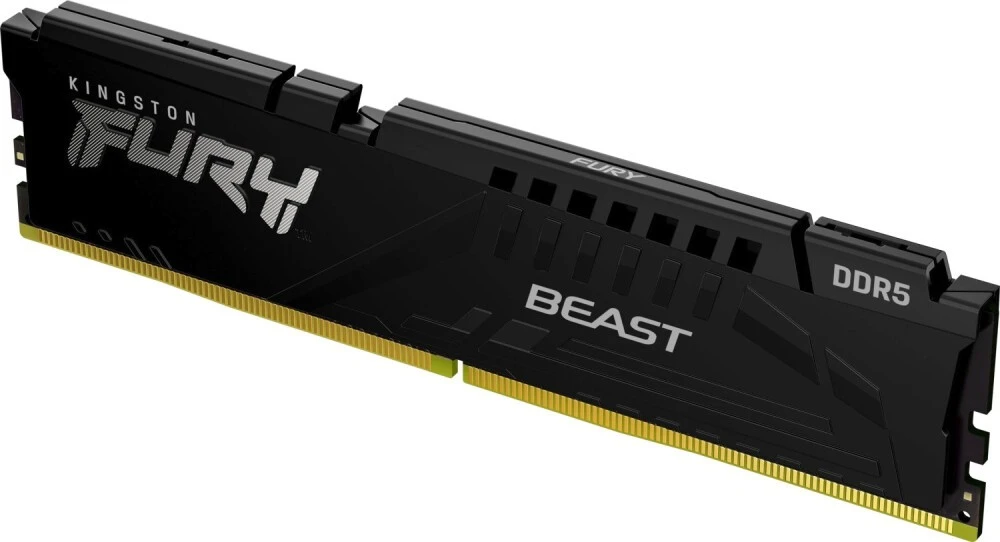 Модуль памяти DDR5 8 ГБ Kingston FURY Beast Black 8 ГБ (KF556C36BBE-8***); 5600 МГц; радиаторы; RET