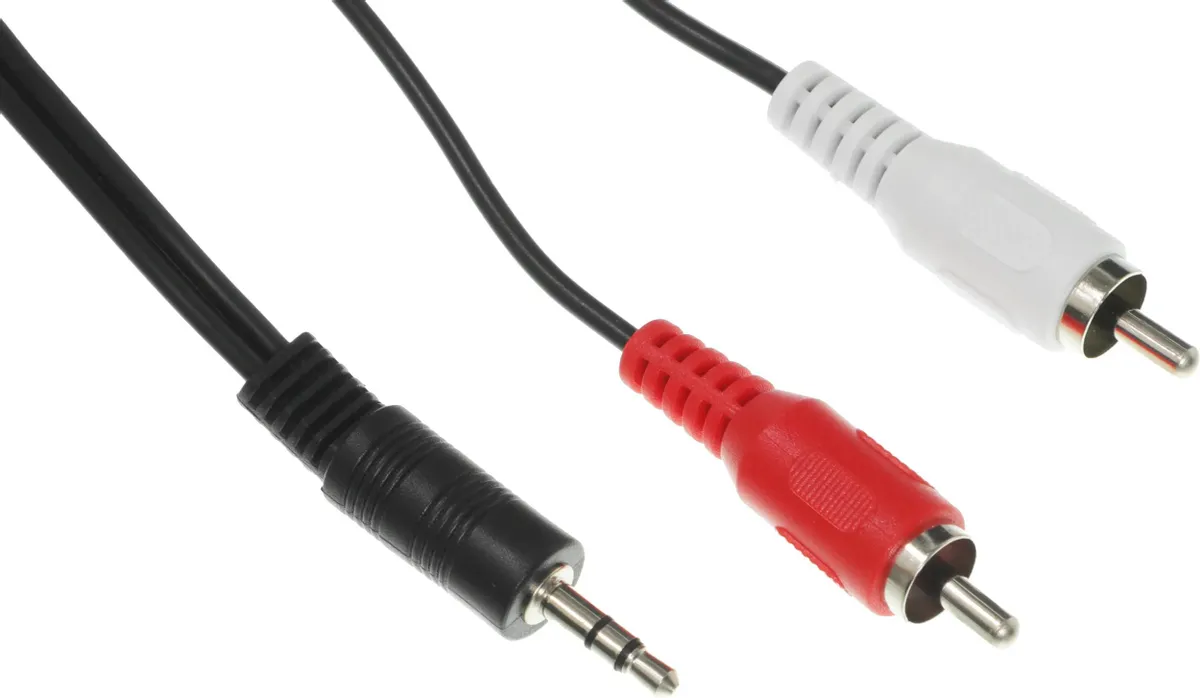 Кабель межблочный Ningbo (JAAC010-5); 3,5 мм (mini-jack); 2 x RCA; 5.0 м