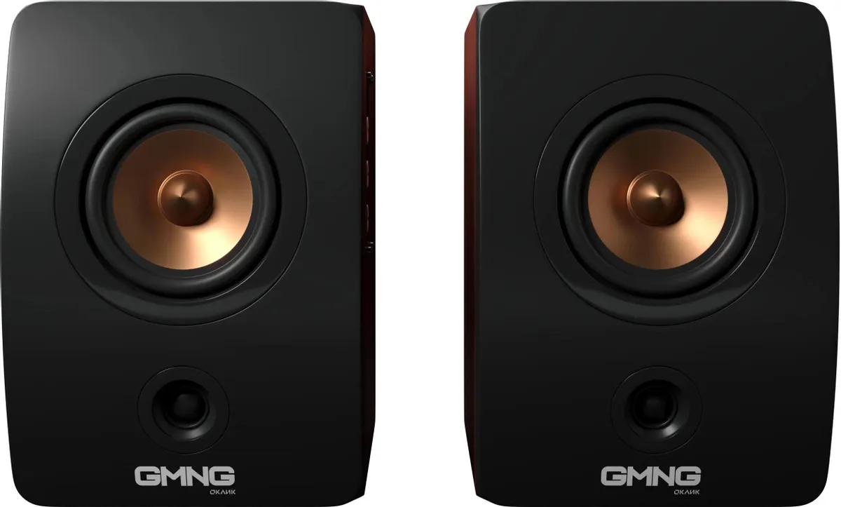 Акустическая система 2.0 Oklick GMNG OK-707 (1475240); 60 Вт; 40 Гц - 20 кГц; дерево; USB; BT; беспроводной пульт ДУ; регулятор на боковой панели; чер