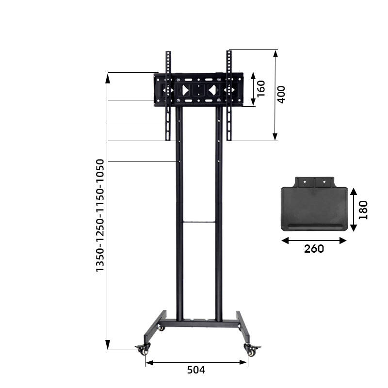 Кронштейн 32" - 55" напольный Орбита OT-HOD21; Крепление для телевизора; 25 кг; VESA от 100 до 400 мм; черный