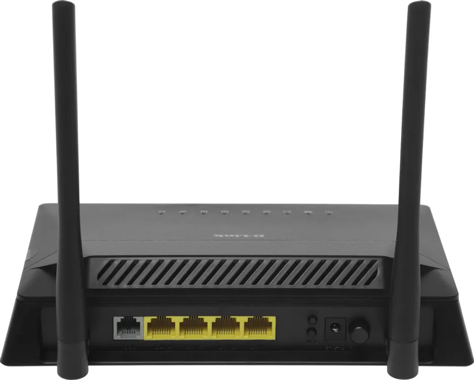 Маршрутизатор D-Link DSL-224 (DSL-224/R1A***); 1xADSL RJ-11; 4xLAN 10/100 Ethernet RJ-45; 802.11a/b/g/n; 300 Мбит/с