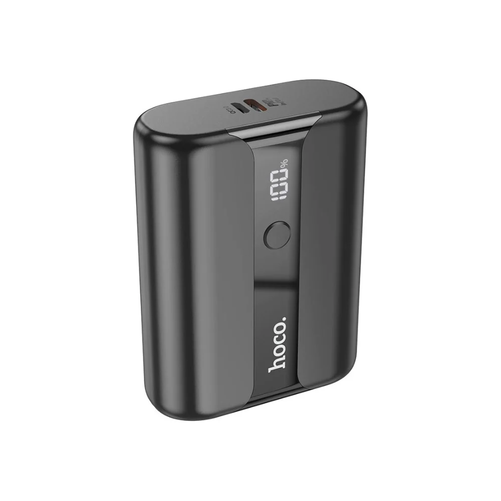 Внешний аккумулятор 10 000 мА/ч; Hoco Q3 Pro Black (Q3 Pro Black); 3А; 22.5 Вт; LED экран; 168 г; черный