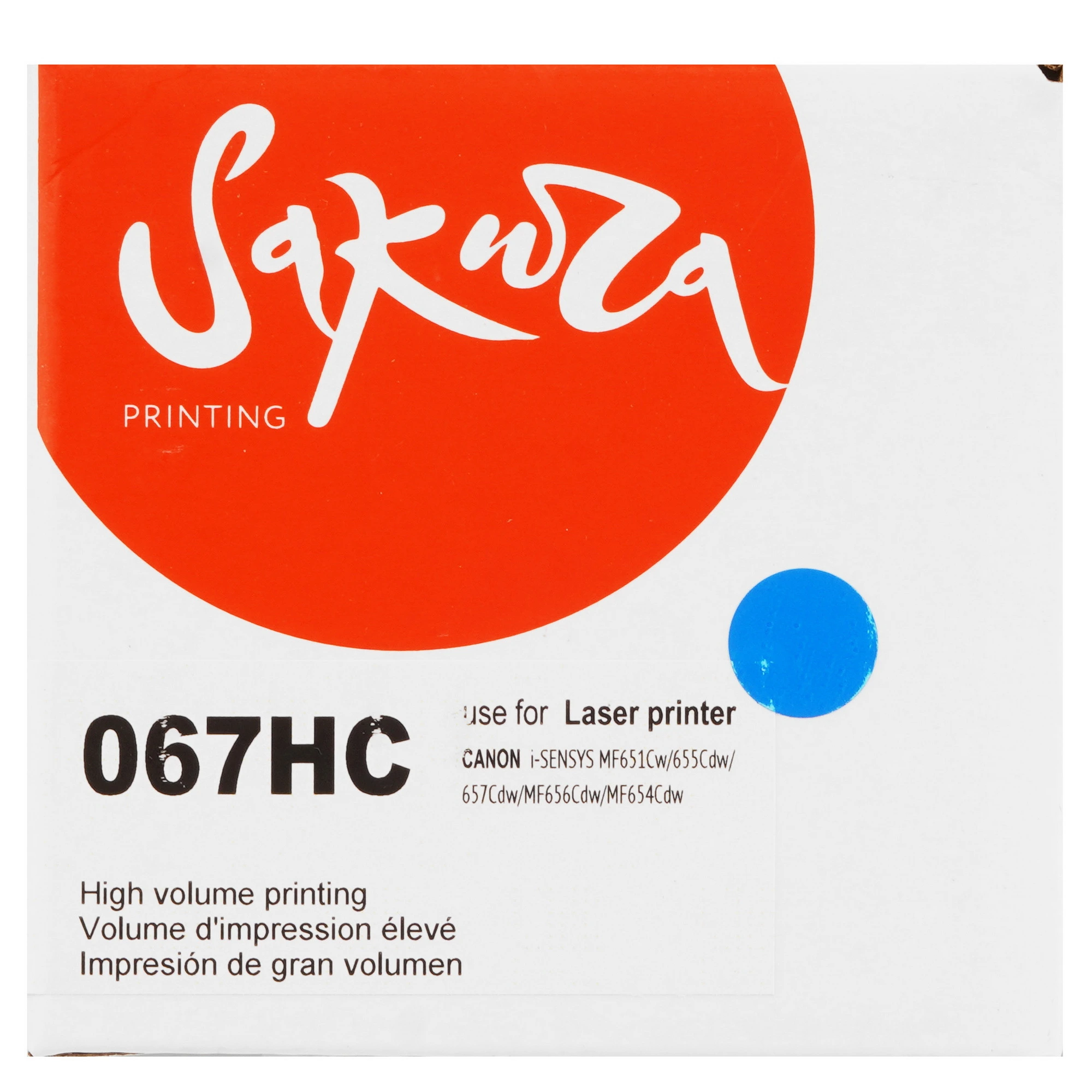 Картридж Sakura 067HC (5105C002) (SA067HC-ECO) голубой; Canon i-SENSYS LBP631cw/LBP633Cdw/MF651Cw /MF655Cdw/MF655Cw/MF657Cdw/MF657Cw; 2350 стр