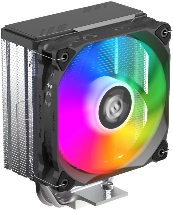 Кулер для процессора 120 мм PentaWave PC-Z03E SRB ARGB (PC-Z03ESRBARGBPWM), 1x120 мм, 4 pin, 1750 об/мин, черный, 210 Вт, 29.5 дБ, 3 трубки, алюминий