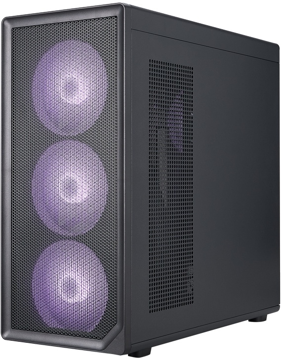 Корпус 1STPLAYER AU8 ARGB Black (AU8-BK-4FE7-14); ATX; Midi-Tower; 4x140 мм; 1xUSB 2.0/1xUSB 3.0/1xUSB Type C; Mic/Aud; чёрный