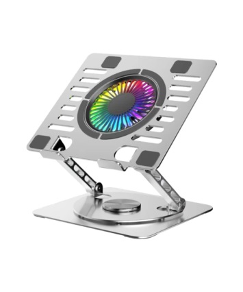 Система охлаждения для ноутбука 17,3" Jet.A PANTEON CP-171R RGB Silver***; пластик + металл; 1 x 110 мм; 2xUSB; 240 х 230 х 55 мм; серебристый; 0,8 кг