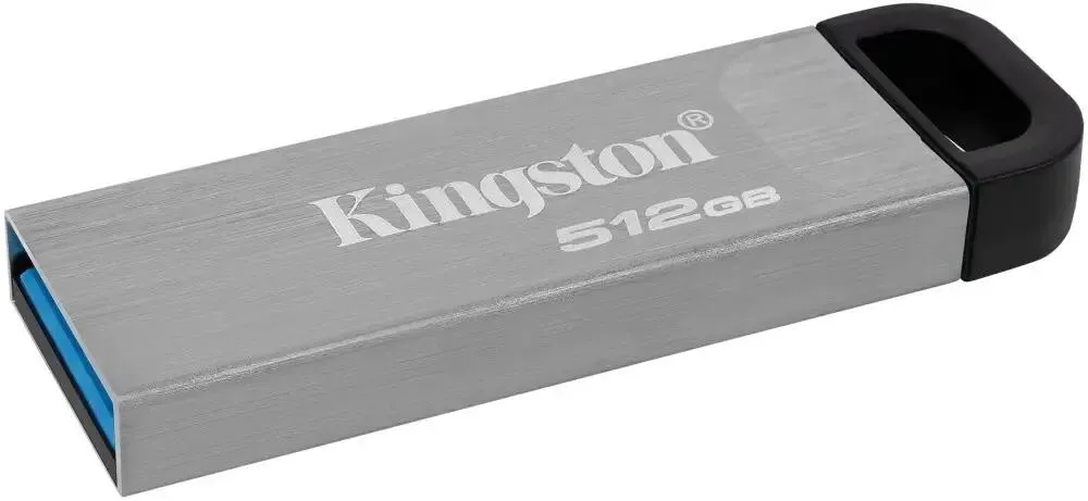 Накопитель USB-флэш 512 ГБ Kingston DataTraveler Kyson (DTKN/512GB; USB 3.2; моноблок; металличе