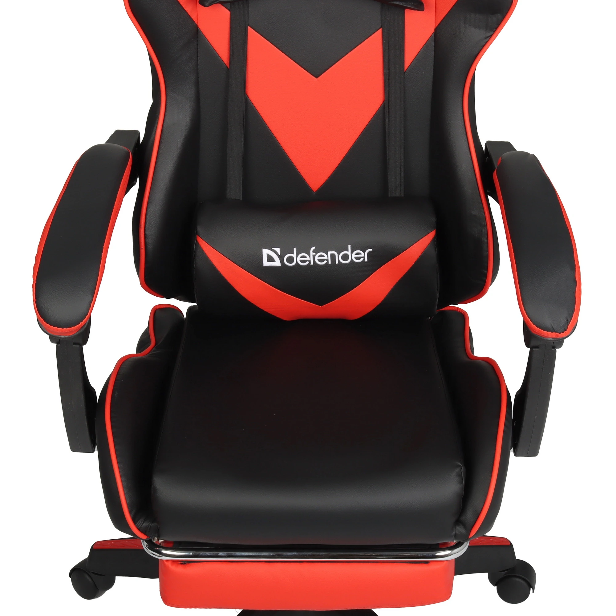 Кресло для геймеров Defender MINION (64325***); иск. кожа; чёрный + красный; 100 мм (класс 4); нагрузка до 120 кг