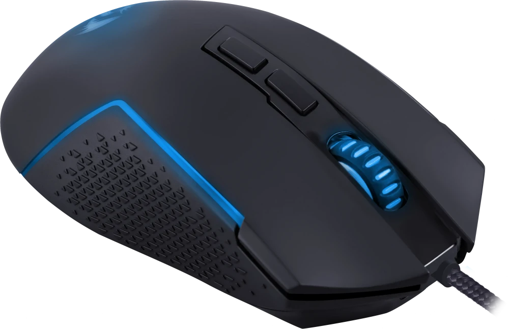 Мышь игровая Redragon TRIDENT LITE (72018***); USB; IR-оптический; 1200 - 8000 dpi; 7 кнопок; колесо-кнопка; LED подсветка; чёрный