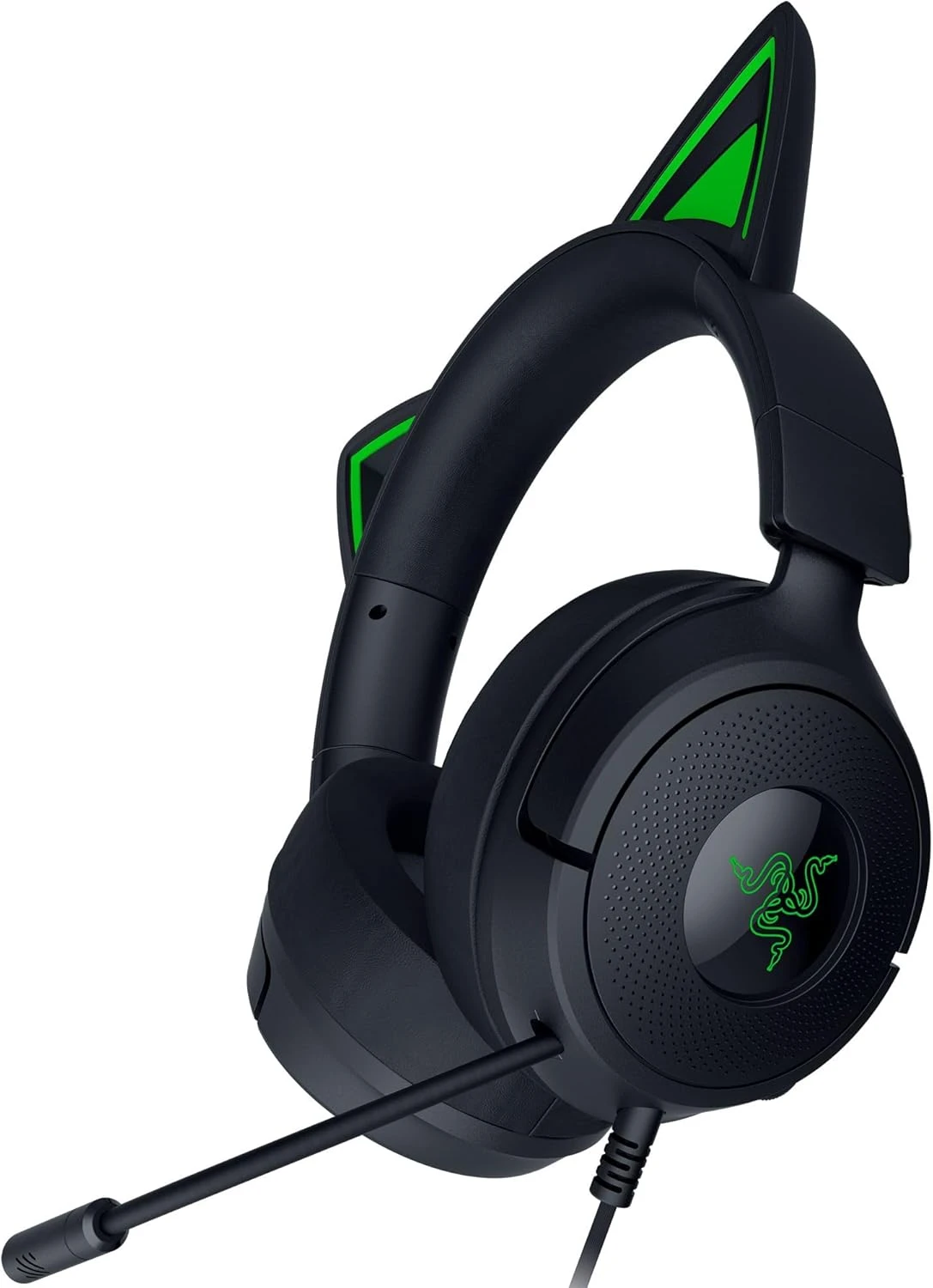 Гарнитура игровая Razer Kraken Kitty V3 X Black (RZ04-05350200-R3M1); оголовье; 20 Гц - 28 кГц; 32 Ом; 1,3 м; микрофон; 3,5 мм; черный