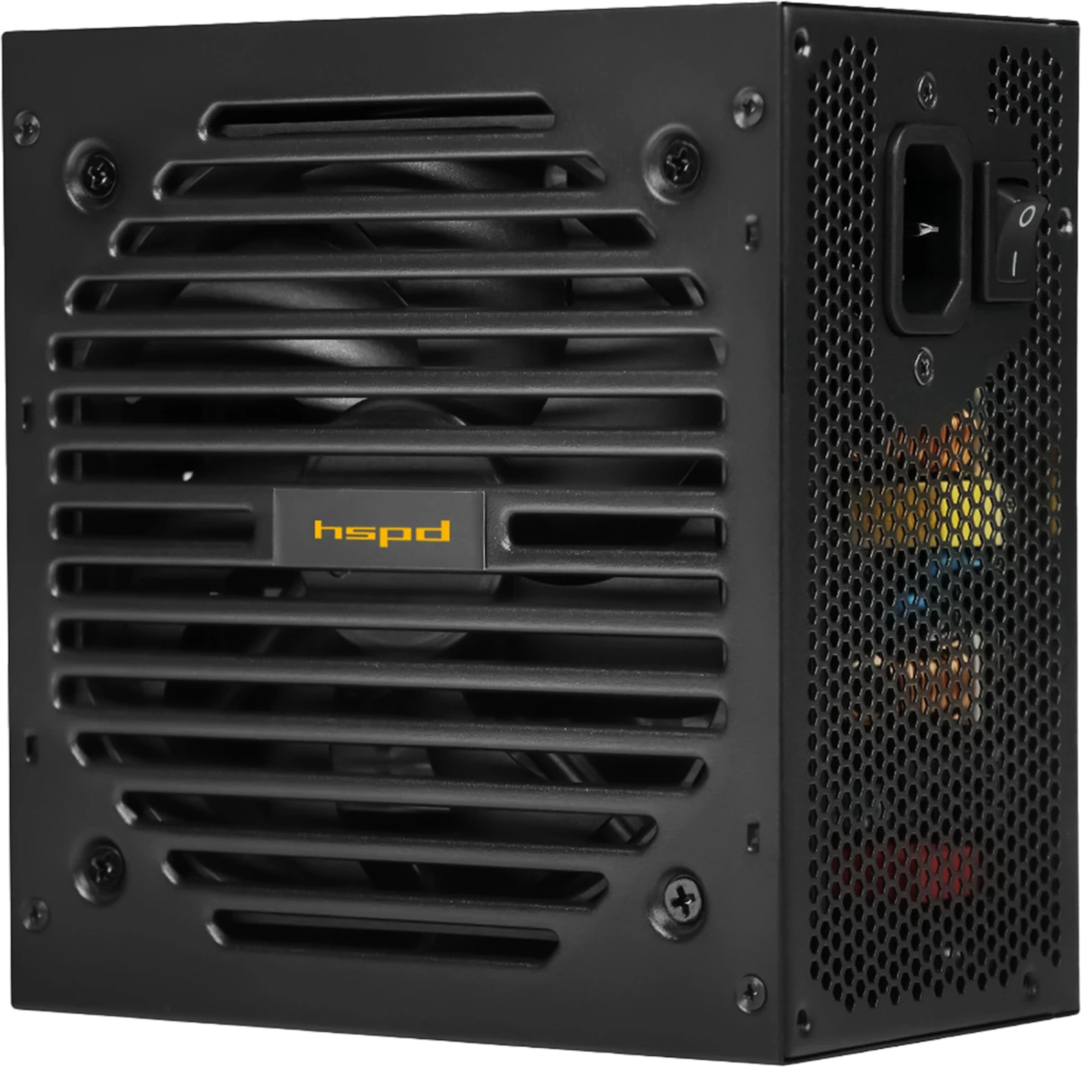 Блок питания 750 Вт HSPD Black (HSI-750BS-BK); 1x24 pin; 2x8(4+4) pin; 6xSata; 3xMolex; 2x6+2-pin PCI-E; 80+ Bronze; APFC; отстегивающиеся кабели