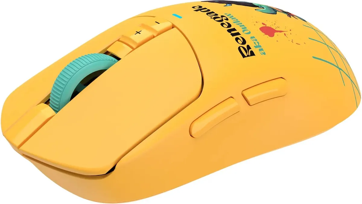 Мышь игровая A4Tech Bloody R72 Ultra Duo Renegade Sunset; 2.4 Ггц; USB; оптический; 20000 dpi; 7 кнопок; колесо-кнопка; аккумулятор 300 мАч; желтый