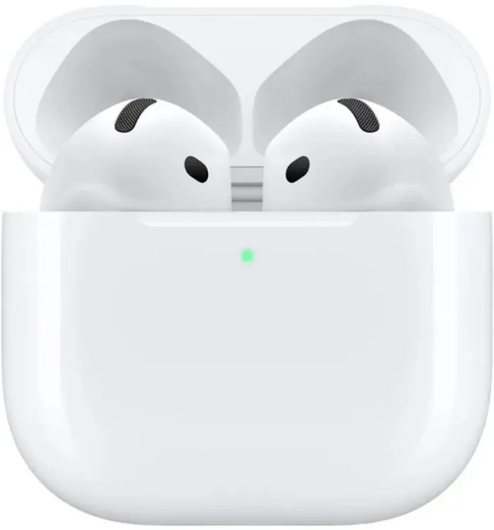 Гарнитура беспроводная Apple AirPods 4 White (MXP63),  вкладыши, без крепления, 5.3, IP54, 500 мА/ч, 40.9 г, белый