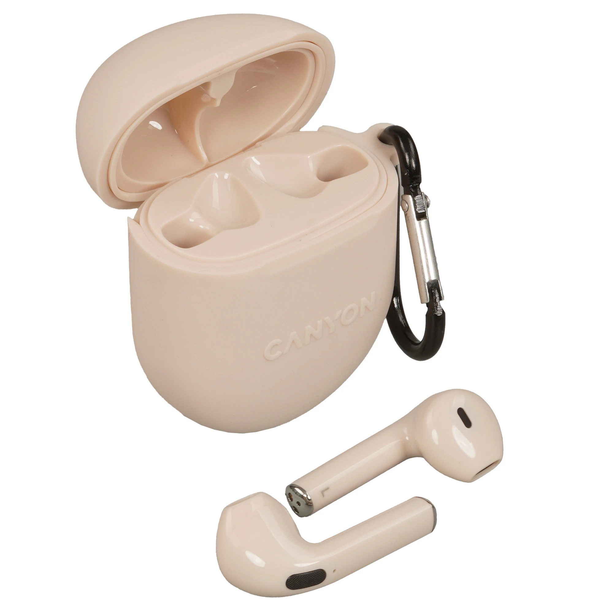 Гарнитура беспроводная Canyon TWS-6 Beige (CNS-TWS6BE***); вкладыши; bluetooth 5,3; без крепления; 20 - 20 000 Гц; встроенный микрофон; Li-Ion аккумул