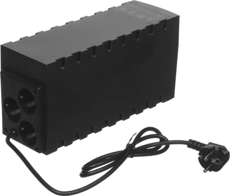 ИБП Линейно-интерактивный Powercom RAPTOR (RPT-800A EURO***); 480 Вт; 160 - 280 В; 3 евророзетки; чёрный; защита от импульсов, фильтрация помех; 4,4 к