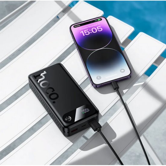 Внешний аккумулятор 20 000 мА/ч; Hoco J154A Victorious (J154A); 3А; 22.5 Вт; LED экран; 472 г; черный