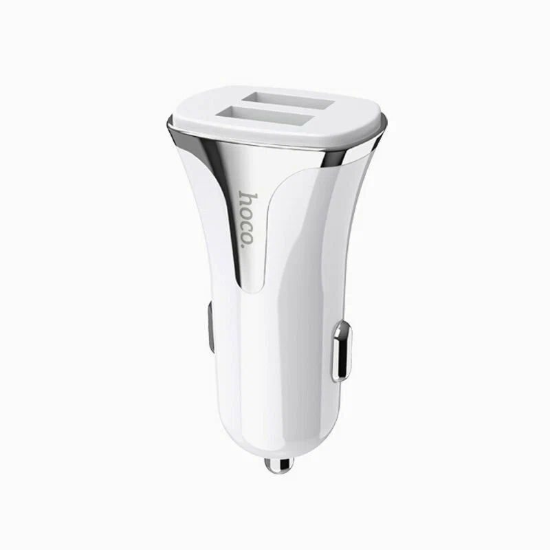Автомобильная зарядка Hoco Z31 Universe; 2 USB порта - 2.4A; 18 Вт; Quick Charge 3.0; белый