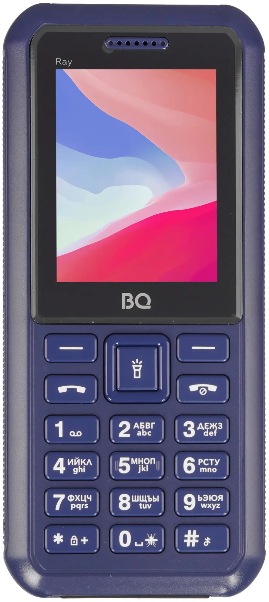 Мобильный телефон BQ Ray (BQ-2454) синий; 2.4"; TFT; 240x320; 0.08 Мп; 32 Мб/32 Мб; 1 800 мА/ч