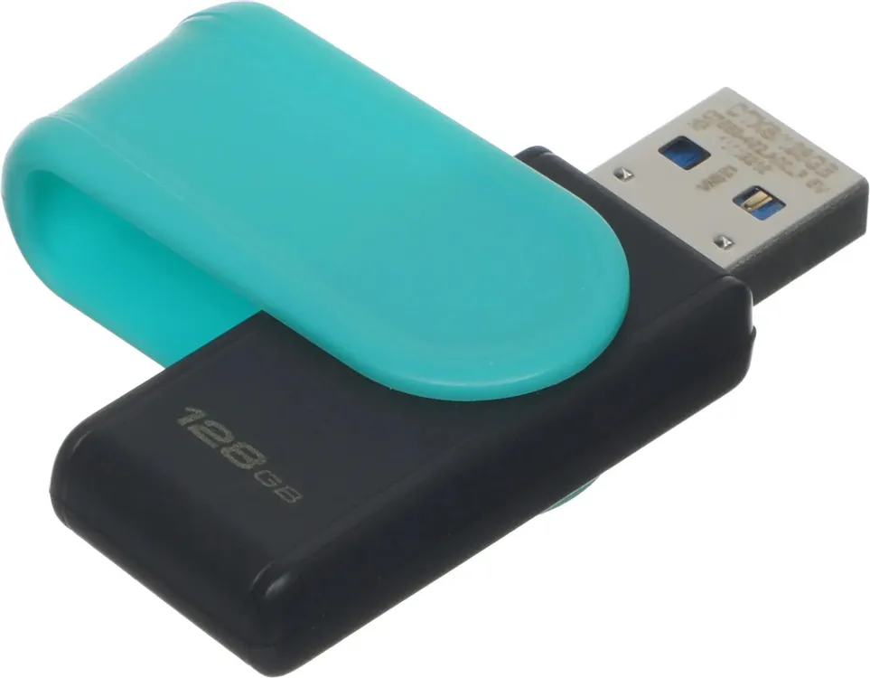 Накопитель USB-флэш 128 ГБ Kingston DataTraveler Exodia S (DTXS/128GB); USB 3.2; ротатор; черный