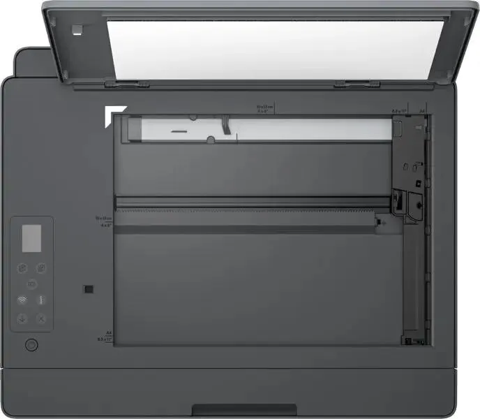 МФУ струйное HP Smart Tank 581 (4A8D4A ); цветная; A4; 4800 x 1200 dpi; ЖК;12 ч/б, 5 цв ст/мин; USB; Wi-Fi; серый