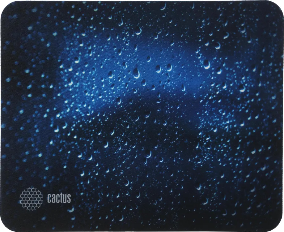 Коврик для мыши Cactus Water Drops (CS-MPC-P05XS); ткань + резиновая основа; 220 х 180 х 2 мм; игровая поверхность; рисунок