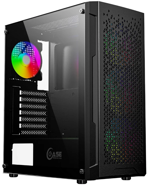 Корпус Powercase MISTRAL EVO AIR (CMIEE-A4***); ATX; Midi-Tower; без БП; сталь; 2x3.5" int.; 4 x 120 мм; 2xUSB 3.0/2xUSB 2.0/Mic/Aud; чёрный