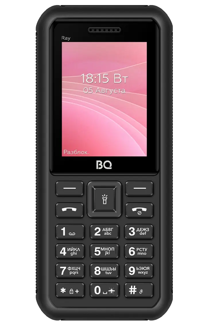 Мобильный телефон BQ Ray (BQ-2454) черный; 2.4"; TFT; 240x320; 0.08 Мп; 32 Мб/32 Мб; 1 800 мА/ч