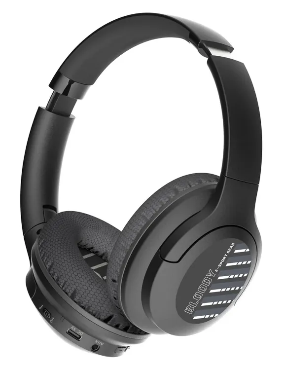 Гарнитура беспроводная A4Tech Bloody MH360 (MH360 BLACK***); накладные; bluetooth 5,3; оголовье; 20 - 20 000 Гц; 32 Ом; встроенный микрофон; регулято
