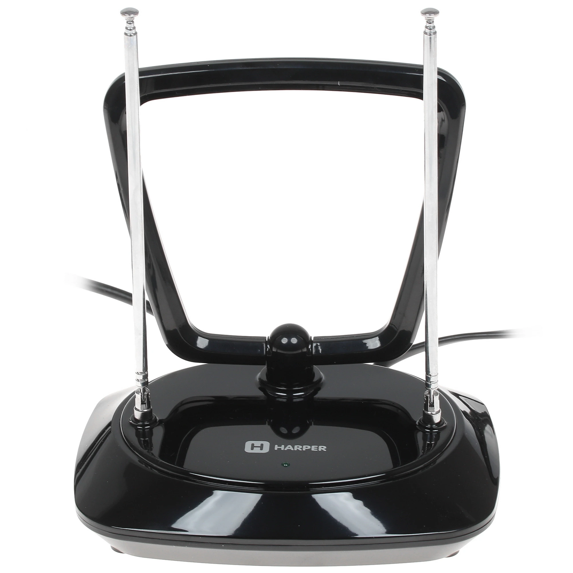 Антенна цифровая Harper ADVB-1415, DVB-T2, 30 dB, активная, VHF: 87,5-230 МГц / UHF: 470-862 МГц, 220 В, 1,3 м, черный