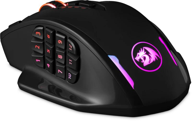 Мышь игровая Redragon IMPACT ELITE (77855***); 2.4 Ггц; USB; оптический; 16000 dpi; 18; колесо-кнопка; Li-pol аккумулятор, 1000 мА*ч; RGB подсветка; ч