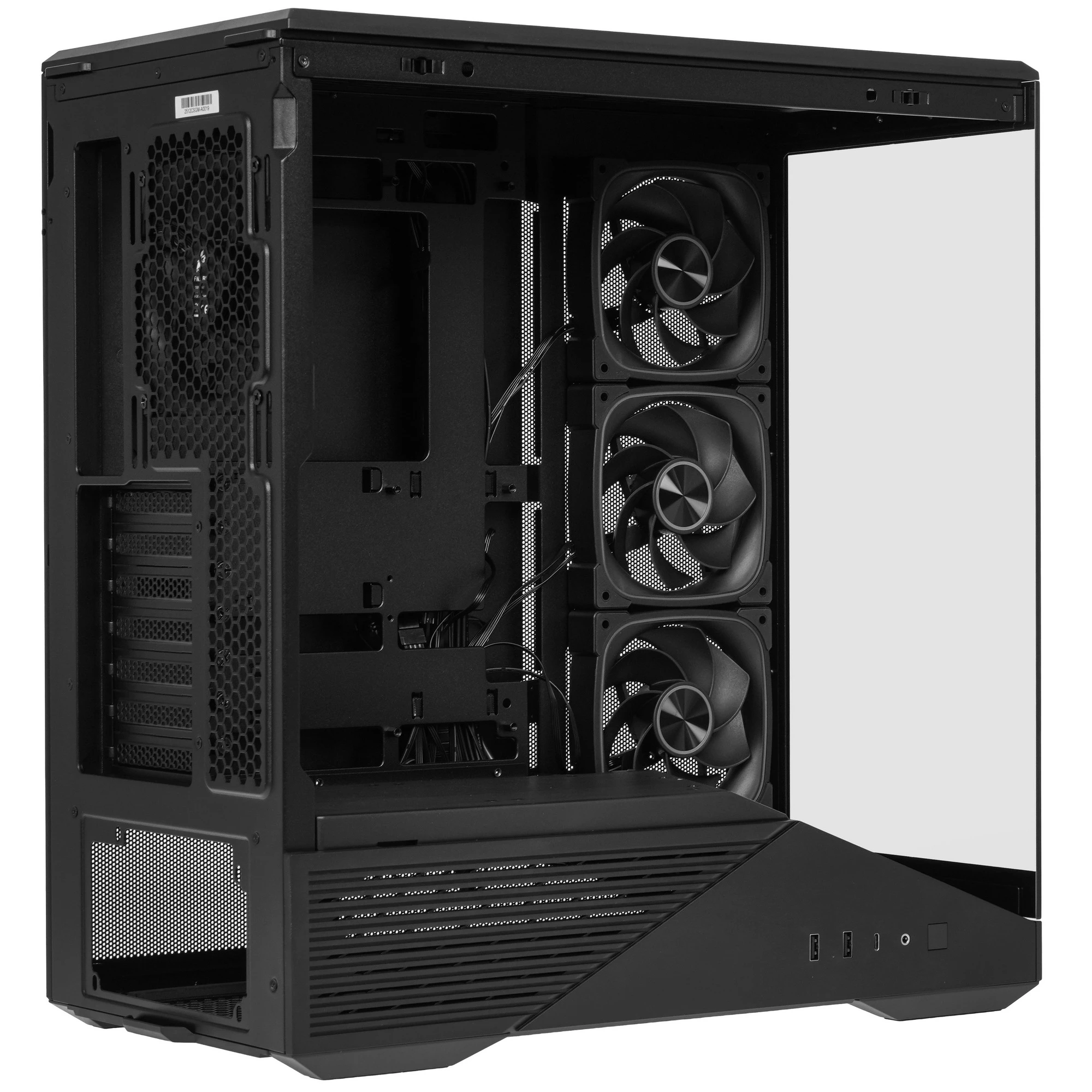 Корпус 1STPLAYER GM7 ARGB Black (GM7-BK-3FN7R-1FN7); ATX; Midi-Tower; 4x120 мм; 2xUSB 3.0/1xUSB Type C; Mic/Aud; чёрный