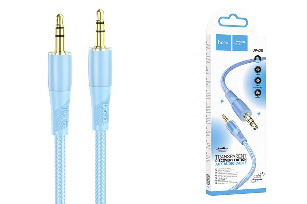 Переходник Hoco UPA25 Blue; USB Type C; 3,5 мм (mini-jack); 1,0 м