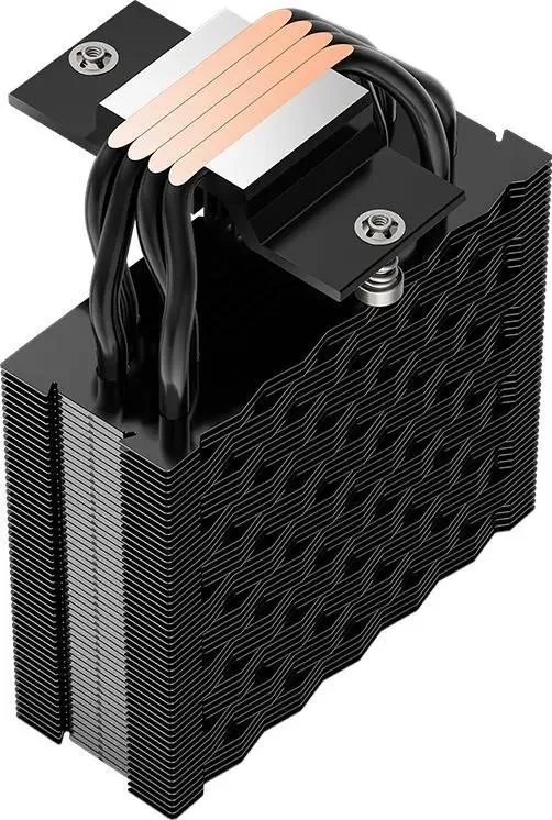 Кулер для процессора 120 мм PCCooler RT400 ARGB (RT400-BKAWXX-GL), 1x120 мм, 4 pin, ARGB, 500-2200 об/мин, черный, 235 Вт, 34.9 дБ, 4 трубки, алюминий