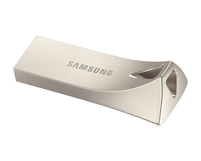 Накопитель USB-флэш 64 ГБ Samsung BAR Plus Silver (MUF-64BE3/APC); USB 3.1; моноблок; металлический корпус, серебристый
