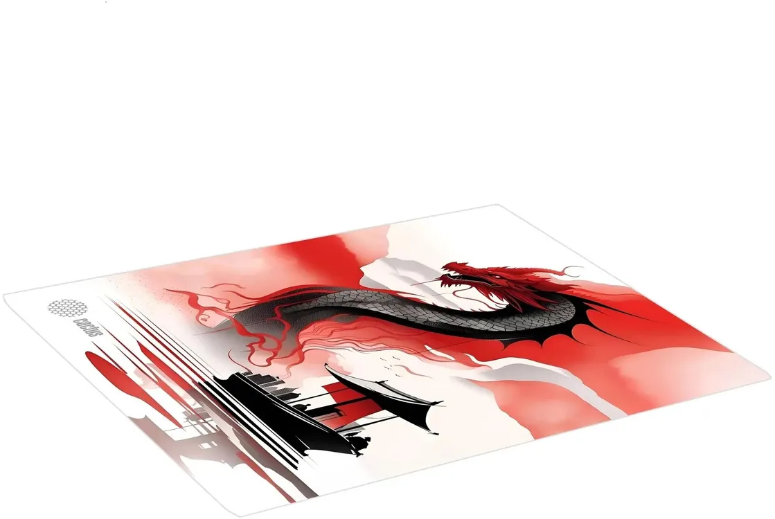 Коврик для мыши Cactus Red Dragon (CS-MP-PRO21XL***); ткань + резиновая основа; 400 х 300 х 3 мм; игровая поверхность; рисунок