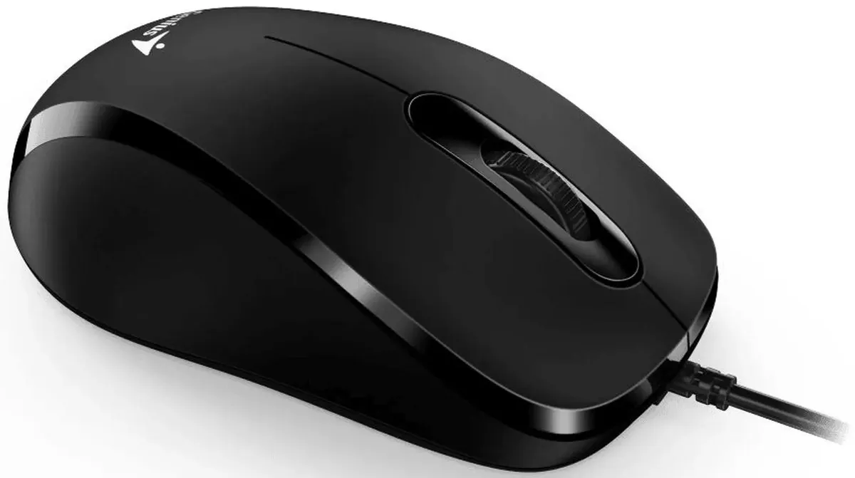 Мышь проводная Genius DX-101 Black (31010026400); USB; оптический; 1200 dpi; 3 кнопки; колесо-кнопка; черный