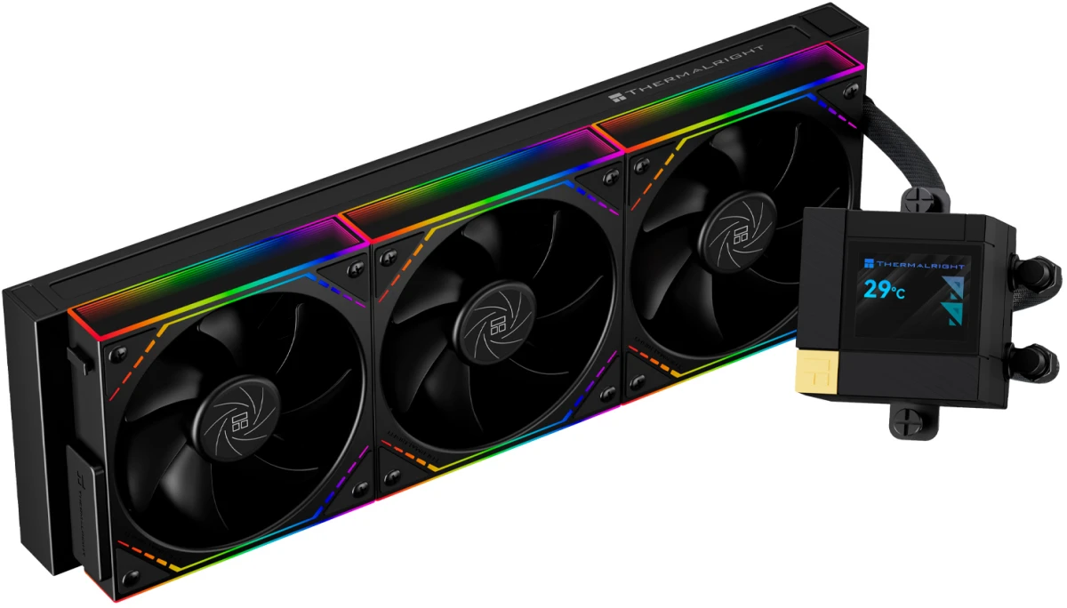 Система жидкостного охлаждения 360 мм Thermalright Core Matrix 360 Vision ARGB Black (C-MATRIX-VISION-BL-360-ARGB); активная; 3 вентилятора; 2000 об/м