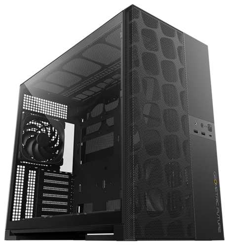 Корпус Geometric Future Model 5 ARGB Vent Bk (1AM5VTBK01100); E-ATX; Middl-Tower; без БП; 5x140 мм; 2xUSB 3.X, 1xUSB 3.X Type-C,1x jack 3.5 mm Mic/Aud