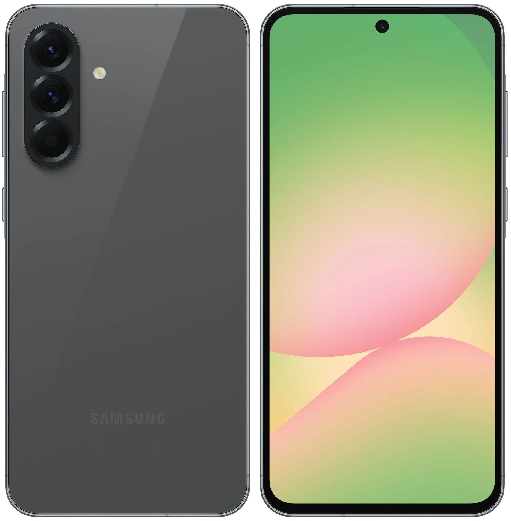 Смартфон Samsung Galaxy A56 12/256 Гб Graphite;  6.7" Super AMOLED 120 Гц; 2340 x 1080; Exynos 1580, 8 ядер, 2.8 Ггц; 50+12+5 Мп/12 Мп; BT5.3; WiFi 80