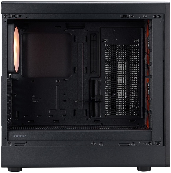 Корпус 1STPLAYER AU8 ARGB Black (AU8-BK-4FE7-14); ATX; Midi-Tower; 4x140 мм; 1xUSB 2.0/1xUSB 3.0/1xUSB Type C; Mic/Aud; чёрный