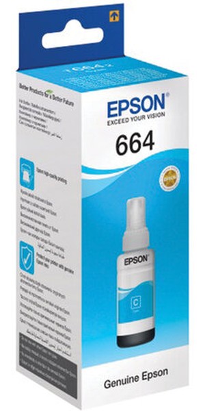Чернила для Epson (OC-T6642C***); голубой (cyan); L1XX/2XX/3XX/4XX/5XX/6XX/13XX/14XX/16XX; 70 мл