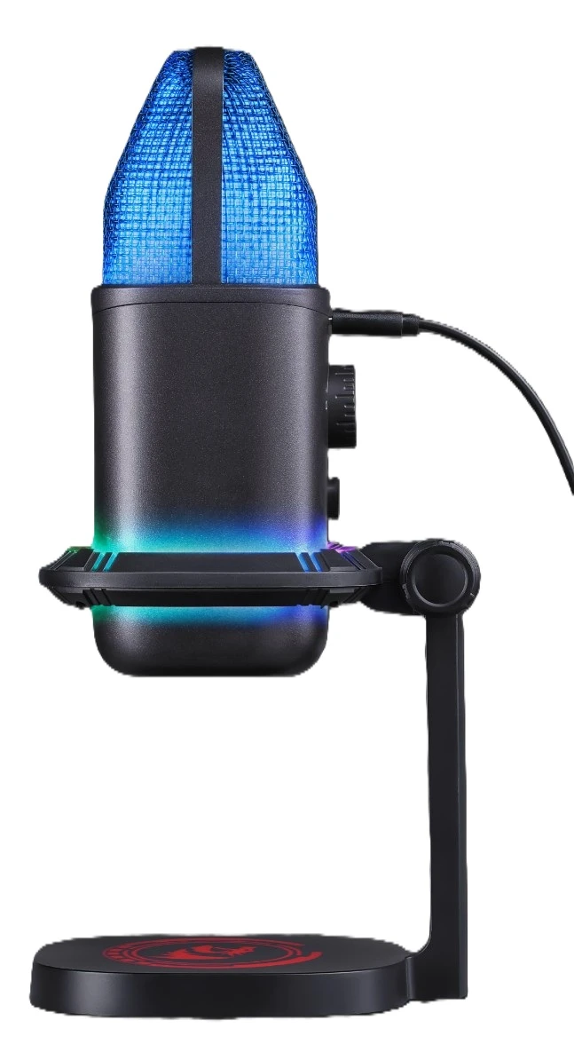 Микрофон Redragon Echowave GM305 (72358); конденсаторный; всенаправленный; 30 - 18 кГц; 1,8 м; RGB подсветка; USB; чёрный