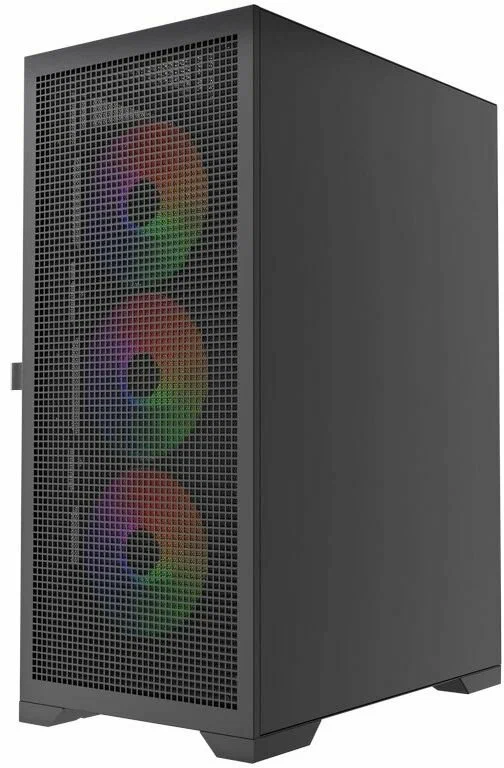 Корпус Powercase Mistral B415 ARGB Black (CMAB415-A4); ATX; Midi-Tower; без БП; сталь; 2x3.5" int.; 4 x 120 мм; 1xUSB 2.0/1xUSB 3.0/Mic/Aud; чёрный