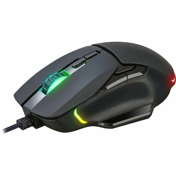 Мышь игровая Defender Rock GM-552 (52552); USB; оптический; 800 - 7200 dpi; 6 кнопок; колесо-кнопка; LED подсветка; чёрный